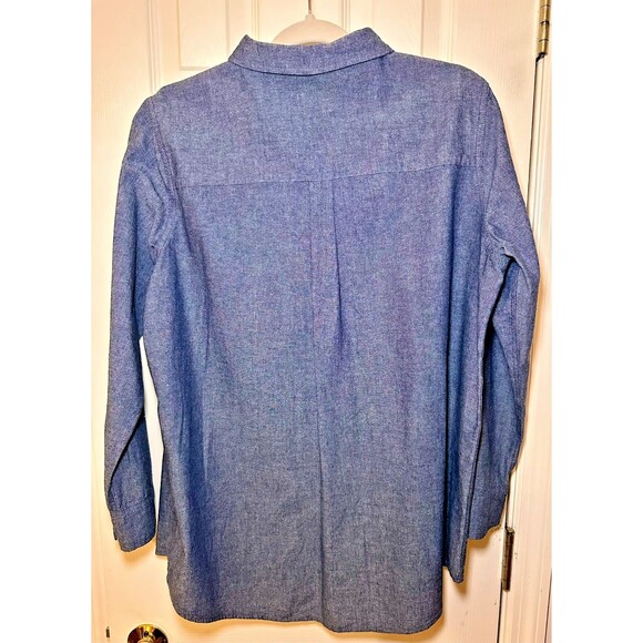 Marley Lilly Women's Button Down Tunic Chambray Large NWOT - Picture 2 of 12